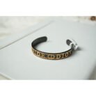 Black and Gold Dior Logo Cuff Bracelet