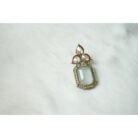 Sea Green Tear Drop Golden Earrings