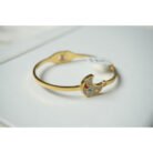 Gold Moon Bangle Bracelet