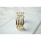 Gold White Pearl Cuff Bracelet