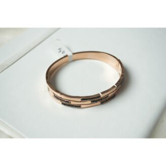 Rose Gold Black Stoned Bracelet