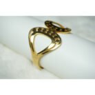 Gold Abstract Triangle Cuff Bracelet