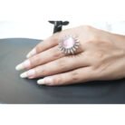 Pink Silver AD Ring
