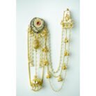 Pearl Jhumka Drop Kashmiri Earrings witn Ear Chain