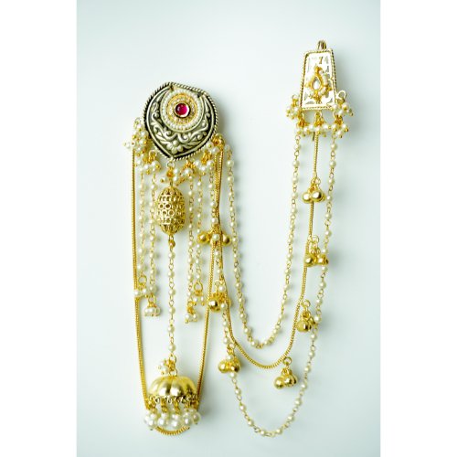 1hwBwcwJaqshv8yYhmg63ZjJACLDefYPQ.jpg Pearl Jhumka Drop Kashmiri Earrings witn Ear Chain