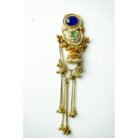 Blue Stone Jhumka Droplet Earrings