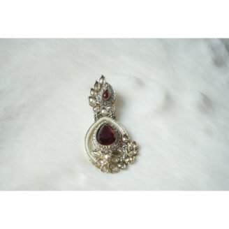Ruby Stone AD Golden Earrings