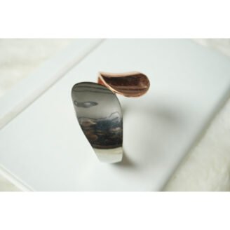 Two Toned Wide Cuff Bracelet