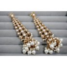 Pearl Kundan Studded Jhumka Earrings