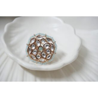 Beaded Kundan Polki Ring