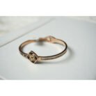 Rose Gold Black Enamel Crystal Bracelet