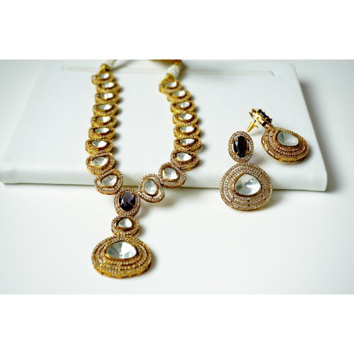 1kcgBcYZjgv5n-E-bQVXCD1yZPn1o78jr.jpg Classic Uncut Kundan Polki Necklace Set