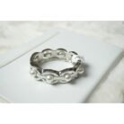 Silver Faux Pearl Ring Cuff Bracelet