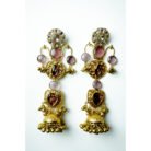 Bell Shaped Kundan Jhumka Earrings