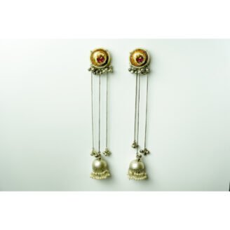 Pink Stone Kashmiri Dejhoor Earrings