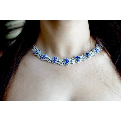 1lz300YSzMpPiVioHMfXvDd9ABCQqalDo.jpg Blue Floral AD Necklace Set