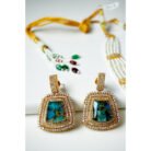 Victorian Marble Stone Polki Necklace Set