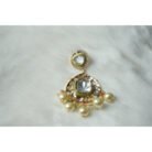 Mint Green Beads & Pearls Drop Polki Earrings