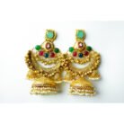 Multi Color Banjara Kundan Jhumka Earrings