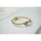 Gold Star Bangle Bracelet
