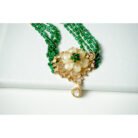 Emerald Polki Pearl Choker Necklace Set
