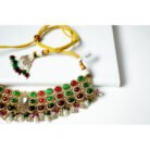 Navratna Pachi Kundan Necklace Set