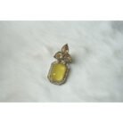 Yellow Tear Drop Golden Earrings