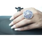 Purple Tanzanite Cluster Ring