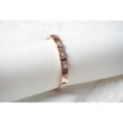 Rose Gold Crystal Studded Bangle Bracelet