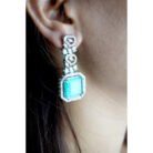 Mint Green AD Choker Necklace Set