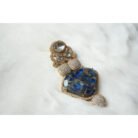 Blue Kundan Moissanite Polki Earrings