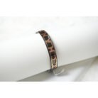 Black and Gold Channel Logo Cuff Bracelet