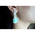 Mint Green AD Choker Necklace Set