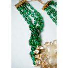 Emerald Polki Pearl Choker Necklace Set