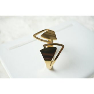 Gold Interlock Cuff Bracelet