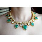 Emerald Polki Victorian Necklace Set