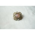 Pink Uncut Stone Stud Earrings