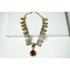 Ruby Polki Droplet Necklace Set