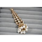Pearl Kundan Studded Jhumka Earrings