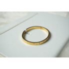 Gold CZ Floral Bangle Bracelet
