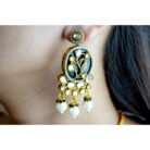 Floral Black Kundan Choker Necklace Set