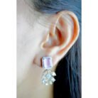 Pink Silver AD Necklace Set