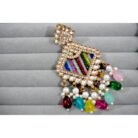 Multicolor Beads Kundan Earrings
