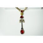 Palm Tree Red Gemstone Necklace Set