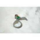 Peacock Emerald Dangle Earrings