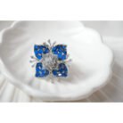 Blue Petaled Diamond Ring