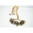 Floral Black Kundan Choker Necklace Set