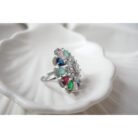 Multi-Color Floral AD Ring