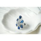 Aqua Blue Teardrop Ring