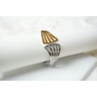 Two Toned Pleated Cuff Bracelet